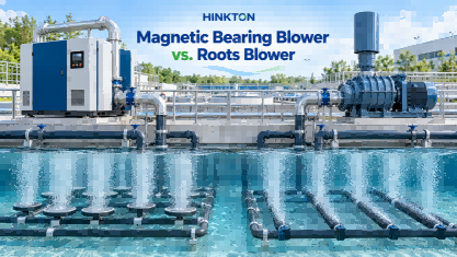 HINKTON magnetic bearing turbo blower vs Roots blower wastewater aeration system